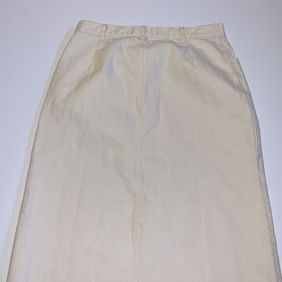 🆕 H&M Conscious Collection Cream Denim Pencil Skirt - Women’s Size 8 PETITE - Picture 3 of 6